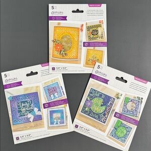 ❤️3/$30 Gemini Create-A-Card Die 5 Piece Sets Bundle (3) - NEW